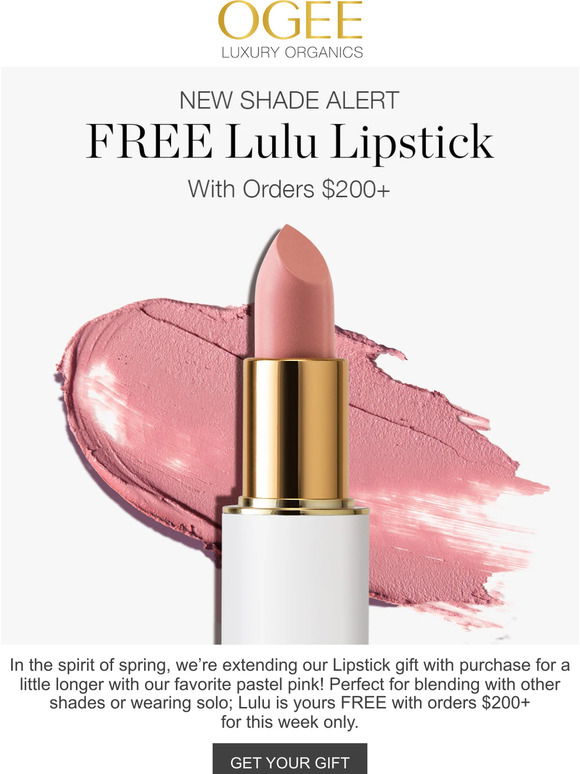 Ogee Full Bloom Sculpted Lipstick Lulu