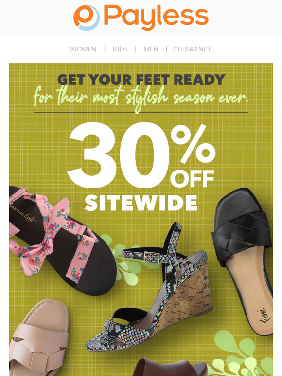 Payless deals 30 off