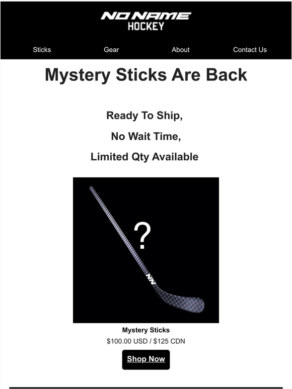 No Name Hockey 🚀 Mystery Sticks Now Available 🚀 Milled