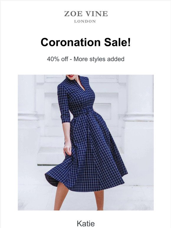 Coronation Sale - more styles added