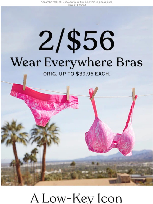 Victoria's Secret: 2/$56 Wear Everywhere Bras | Milled