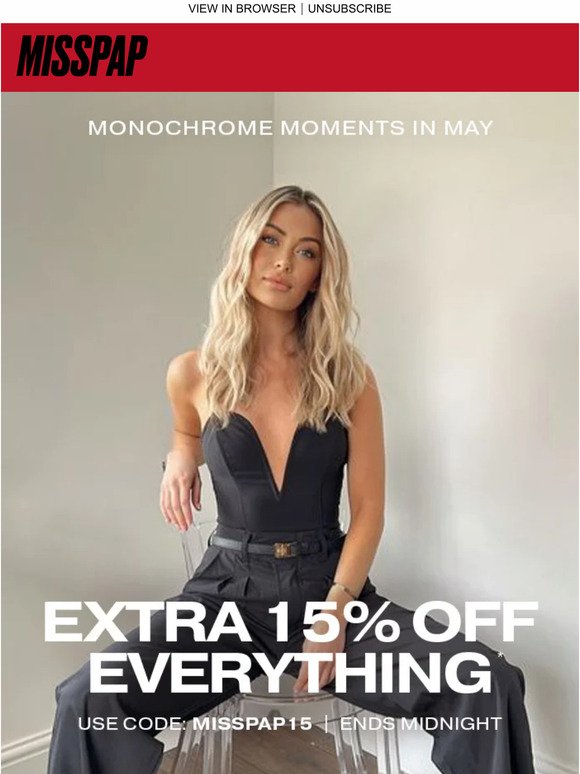 Extra 15% Off Everything Inside 👇