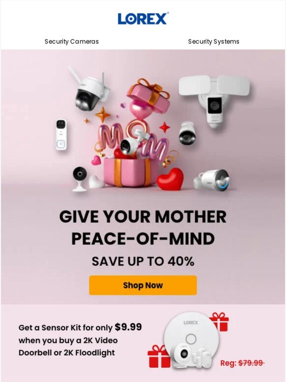 Give Your Mother Peace-of-Mind - SAVE UP TO 40%