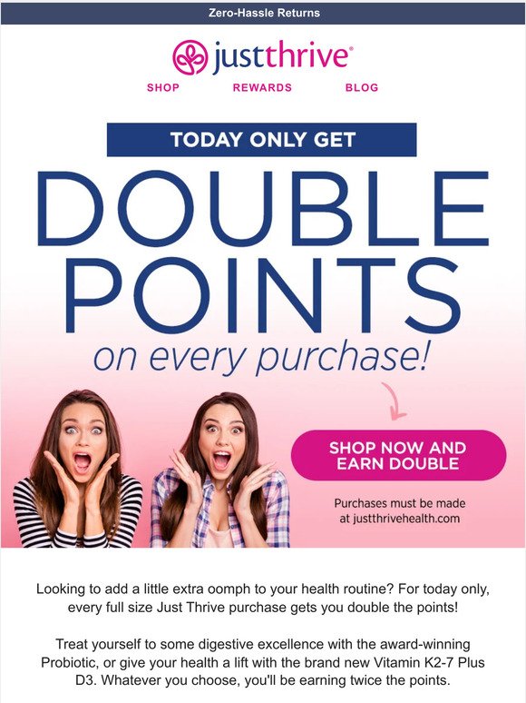 Today only: Get double loyalty points