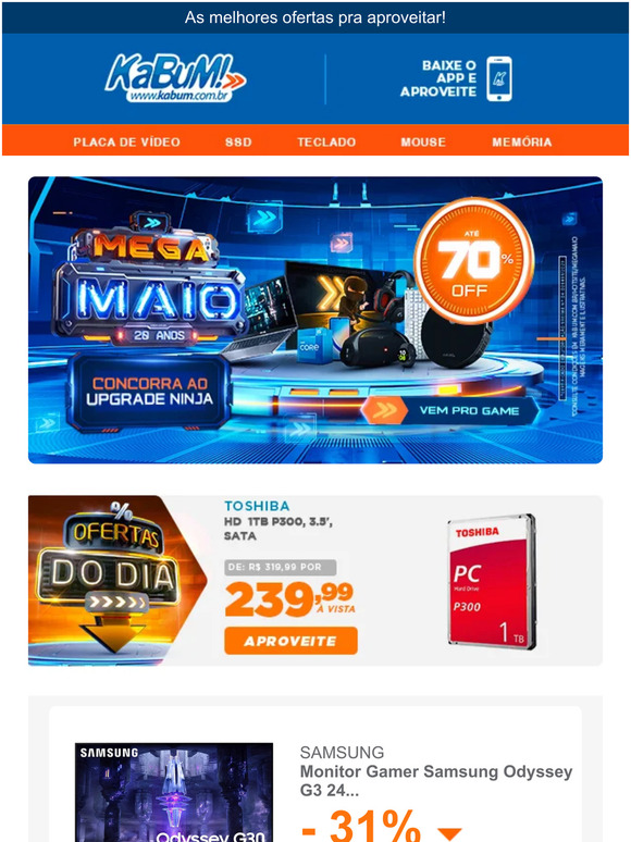 Tá na mão ✋  (6) Ofertas IRRESISTÍVEIS com até 70% OFF em MAIO. Clica!