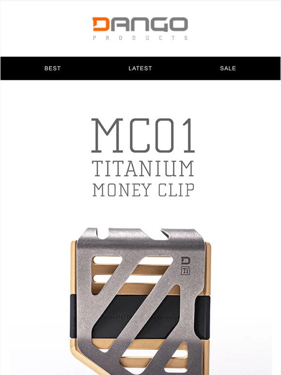 MC01 TITANIUM MONEY CLIP - Dango Products