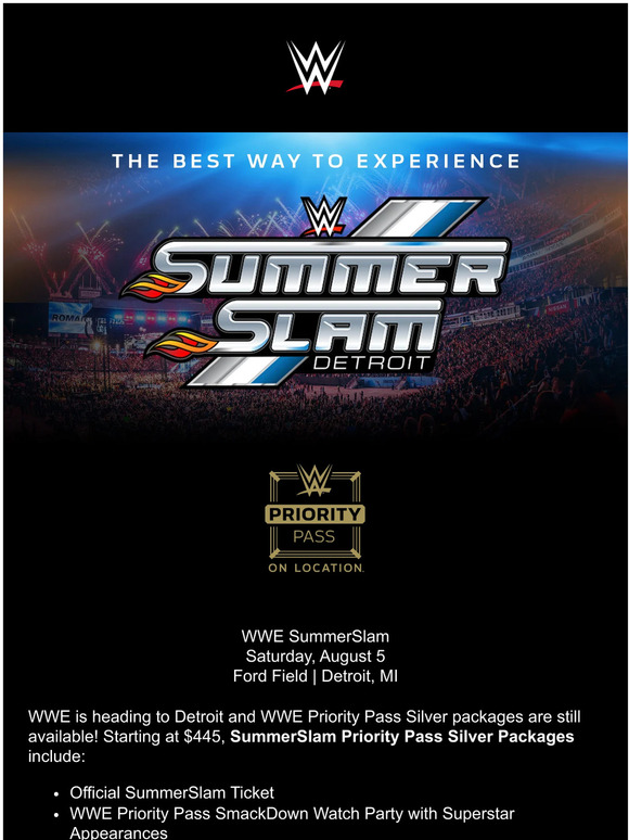 WWE Shop: {BUY NOW] SummerSlam Silver Packages Still Available! | Milled