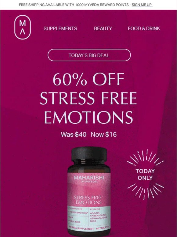 ❤️60% OFF Stress Free Emotions - Today Only!❤️