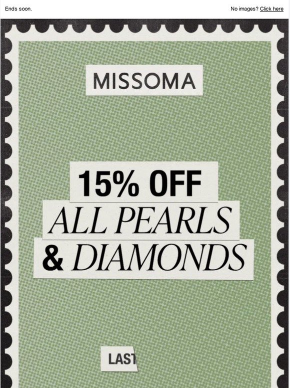 Royal Klaxon: Final hours for 15% off real diamonds & pearls