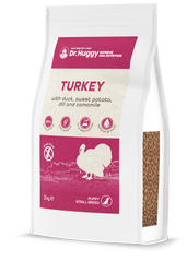 Dr.Huggy supreme dog nutrition indyk z kaczką i batatami, 2kg - bezzbożowa sucha karma dla szczenią