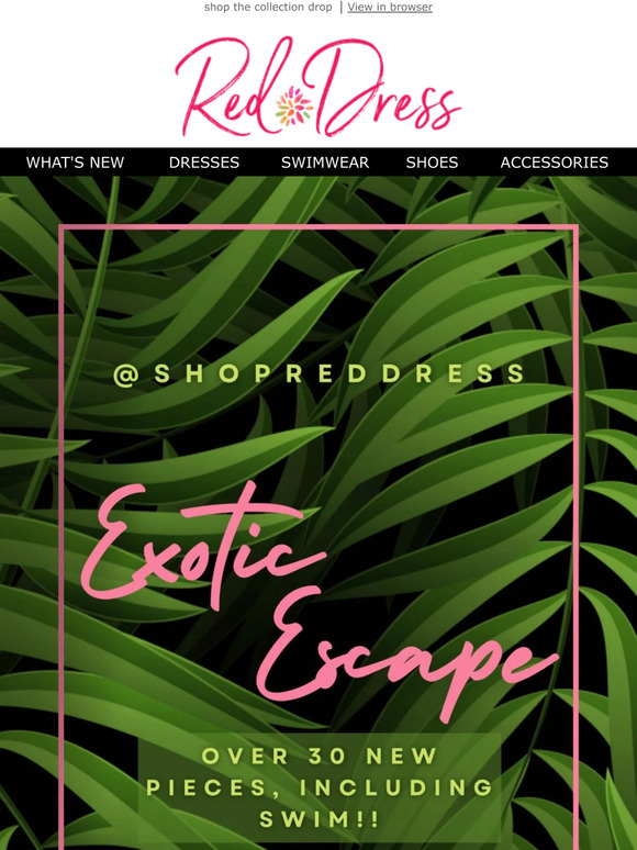 Red Dress Boutique new arrivals for your next Exotic Escape 💚 Milled