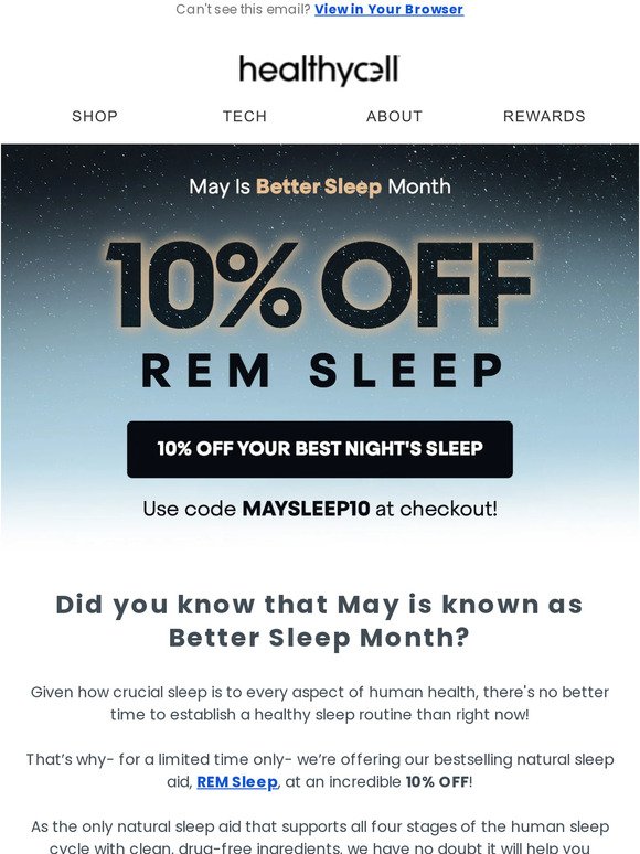 Sleep easy with 10% off!