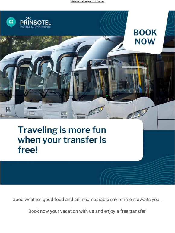 Shuttle Service included for your holiday 🚌