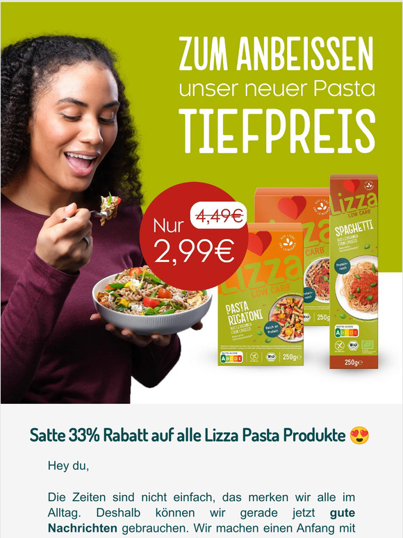 Lizza Pasta jetzt dauerhaft reduziert 🙌