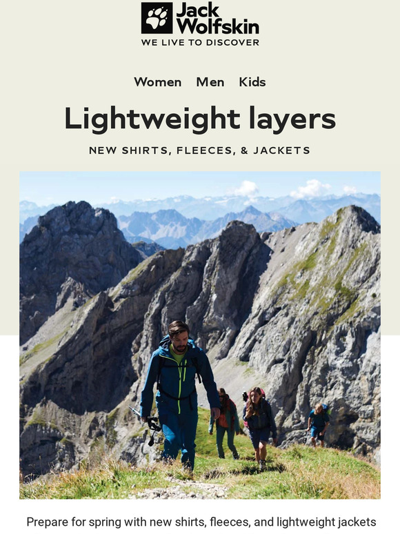 New lightweight layers ready for spring!