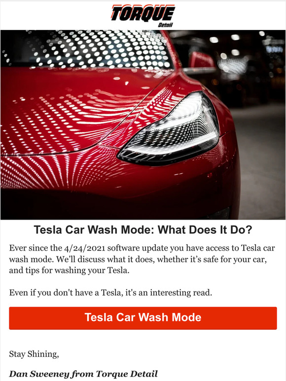 Torque Detail Tesla Car Wash Mode What Does It Do? Milled