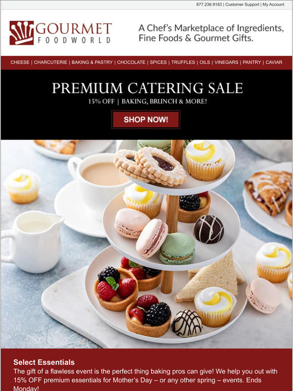 Last Call Caterers! 15% OFF Mother’s Day Essentials