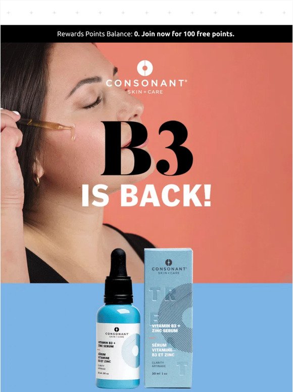 Vitamin B3 + Zinc is Back and 20% Off✨