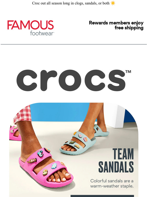 Famous Footwear Source Are you team Crocs clogs or sandals? Milled