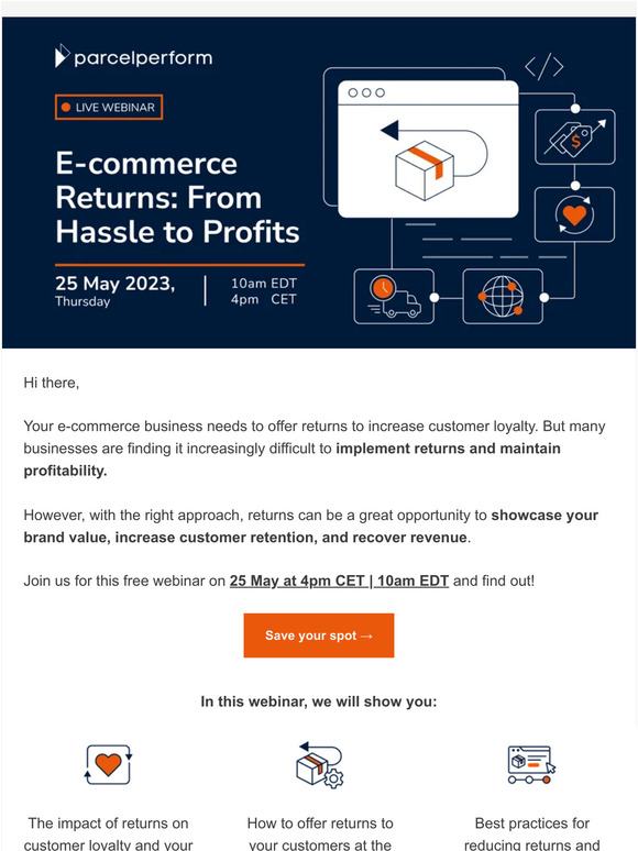 [Free Webinar]: How to make e-commerce returns your business co-driver 📈
