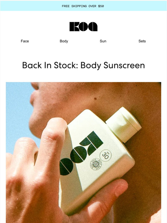 Back In Stock - Mineral Body Sunscreen