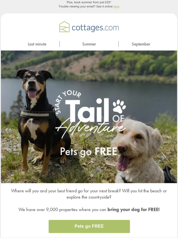 Pets go FREE in over 9,000 pads 🏡