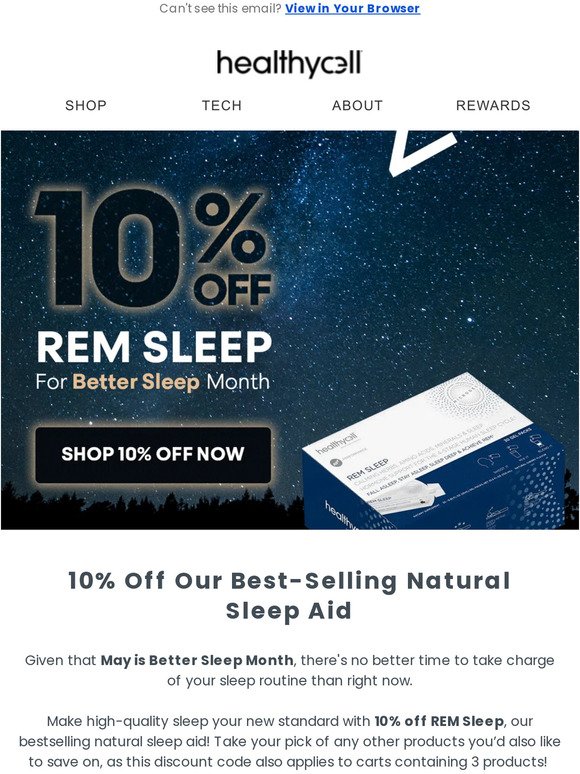 NOW ON: 10% off REM Sleep!