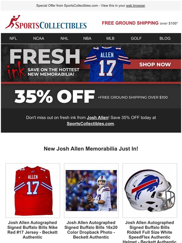 Circle the Wagons & Save on Fresh Ink from Josh Allen & more