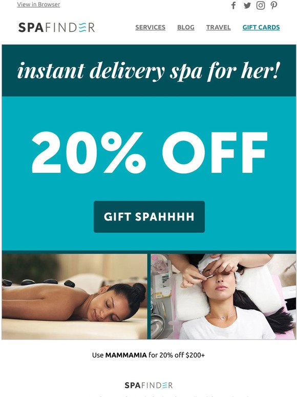 Spa is the new Mother’s Day Love Language! Deliver Spa Delight with 20% off!