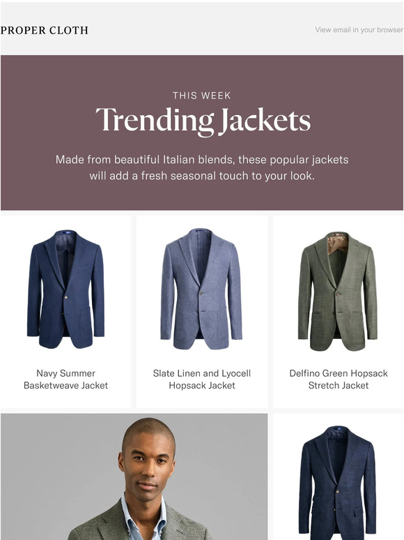 Proper Cloth Most Popular Jackets to Refresh Your Look This Season