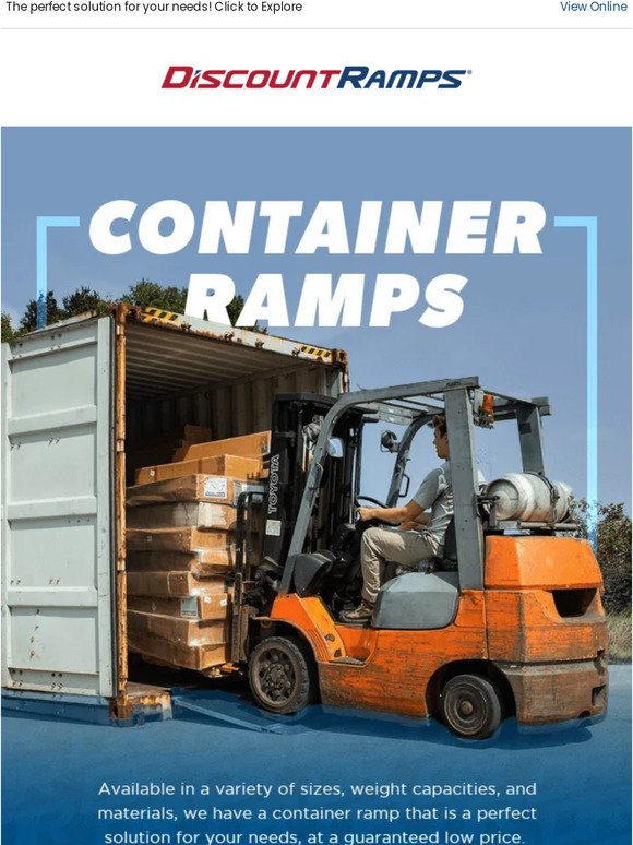 Must have Container Ramps! 👌👍