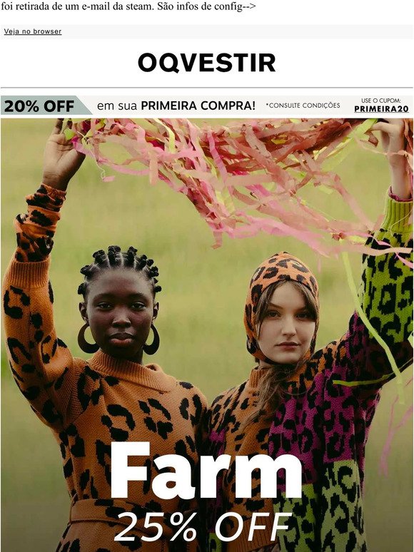 FARM com 25% OFF ❤️