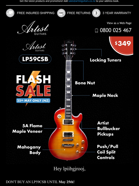 LP59CSBs are going on sale for one day only!