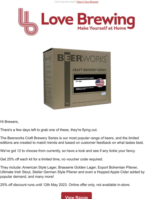 Last Few Days - 25% Off Beerworks Limited Edition