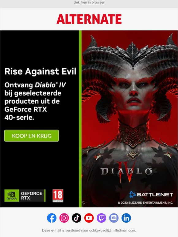 Ontvang Diablo IV bij GeForce RTX 40-serie!
