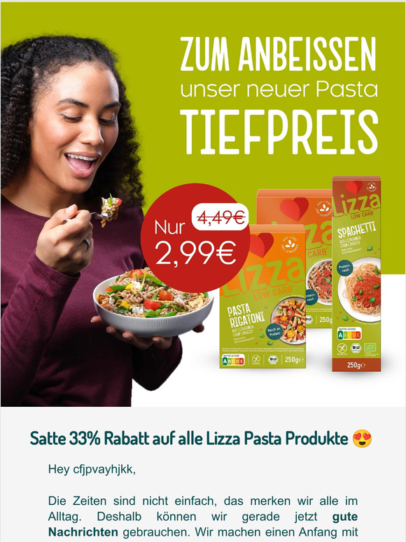 Lizza Pasta jetzt dauerhaft reduziert 🙌