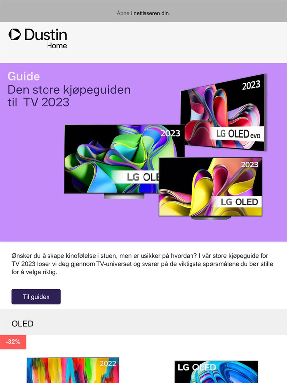Den store kjøpeguiden til TV 2023
