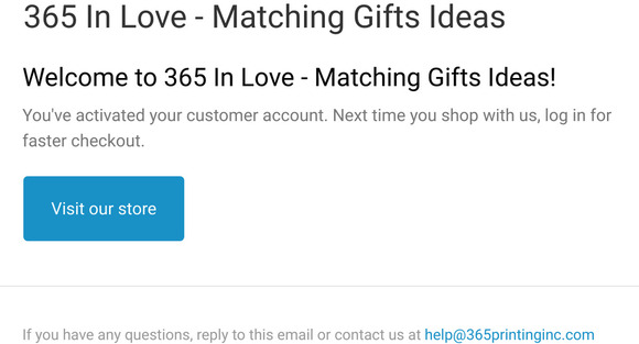Customer account confirmation