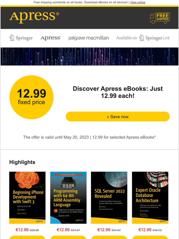 Discover Apress eBooks: Just 12.99 Each!