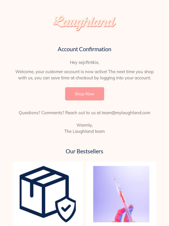 Customer account confirmation