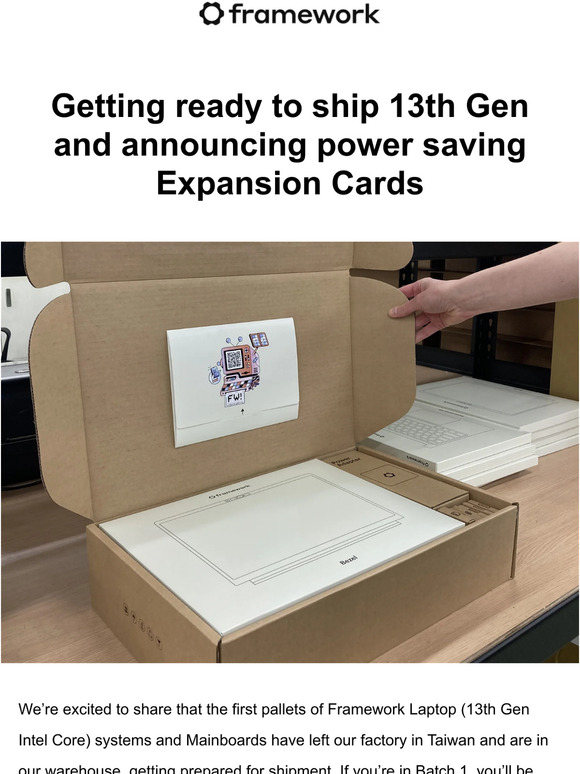 Getting ready to ship 13th Gen!