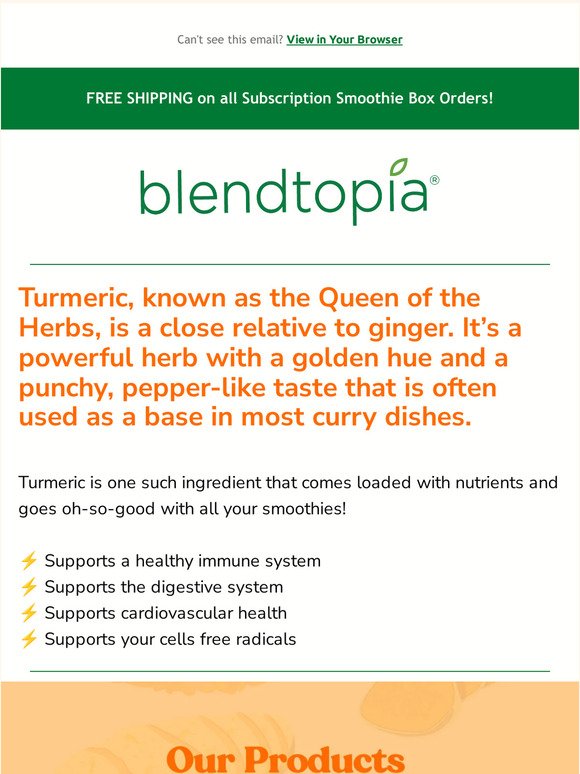 Why we love turmeric in our smoothies ⚡️