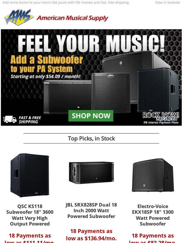 American Musical Supply: Find the Perfect PA Subwoofer for Your Rig 🔊 ...