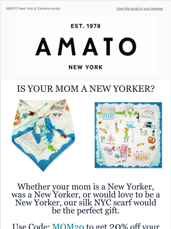 Carolina Amato 20 OFF IS YOUR MOM A NEW YORKER? Milled