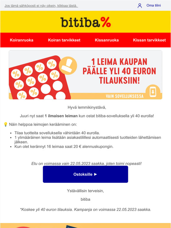 Ilmainen leima kaupan päälle!