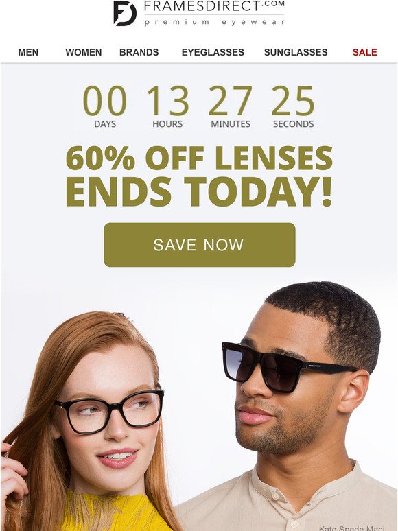 Final Day to Save: 60% Off Lenses