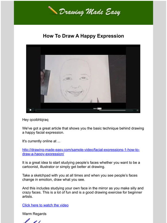 Drawing Made Easy: — - how to draw a Happy Expression [VIDEO] | Milled