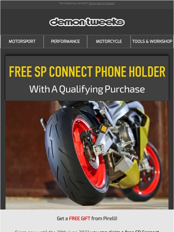 Want a FREE gift from Pirelli? 🏍️💨