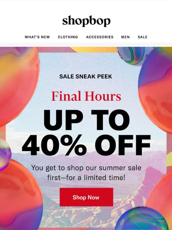 Shopbop Email Newsletters Shop Sales, Discounts, and Coupon Codes