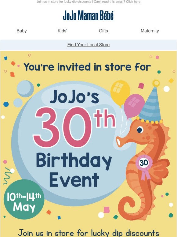 You're invited to JoJo's 30th Birthday Event! 🎉